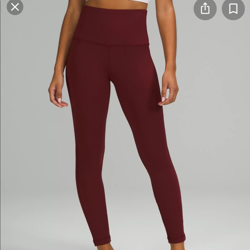 Lululemon 28” wunder under 6 maroon